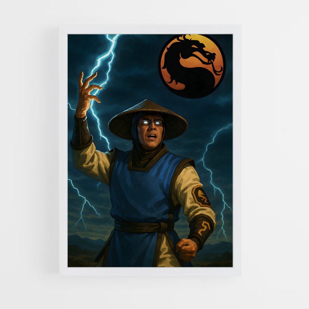 Poster Raiden en Action – affiche Mortal kombat (vue 3)